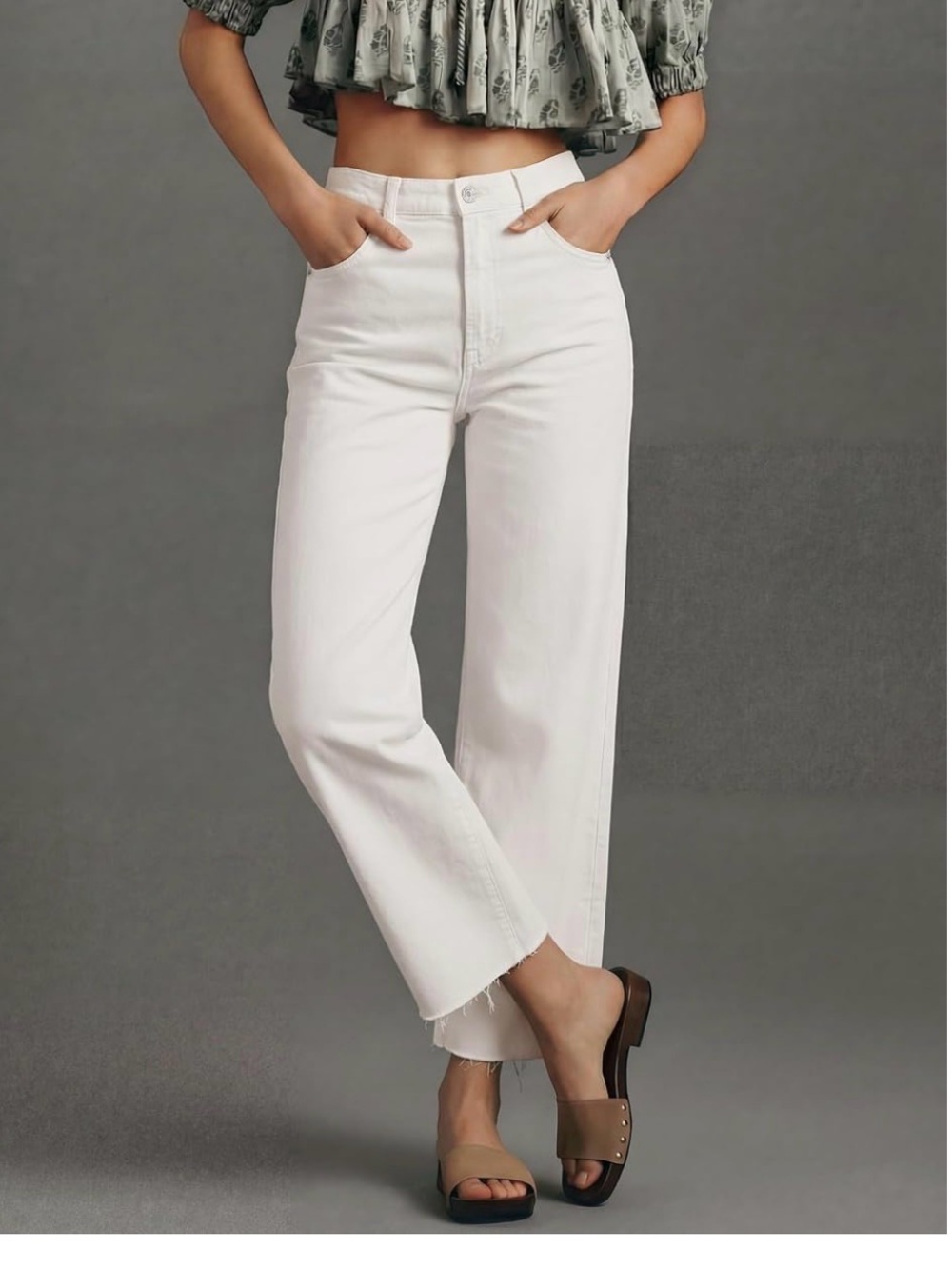 Allimy Womens Tummy Control High Waisted Straight Leg Jeans